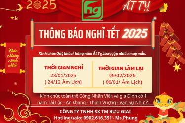 Lịch Nghỉ Tết Nguy&ecirc;n Đ&aacute;n 2025 - C&ocirc;ng Ty Bao B&igrave; Hựu Giai